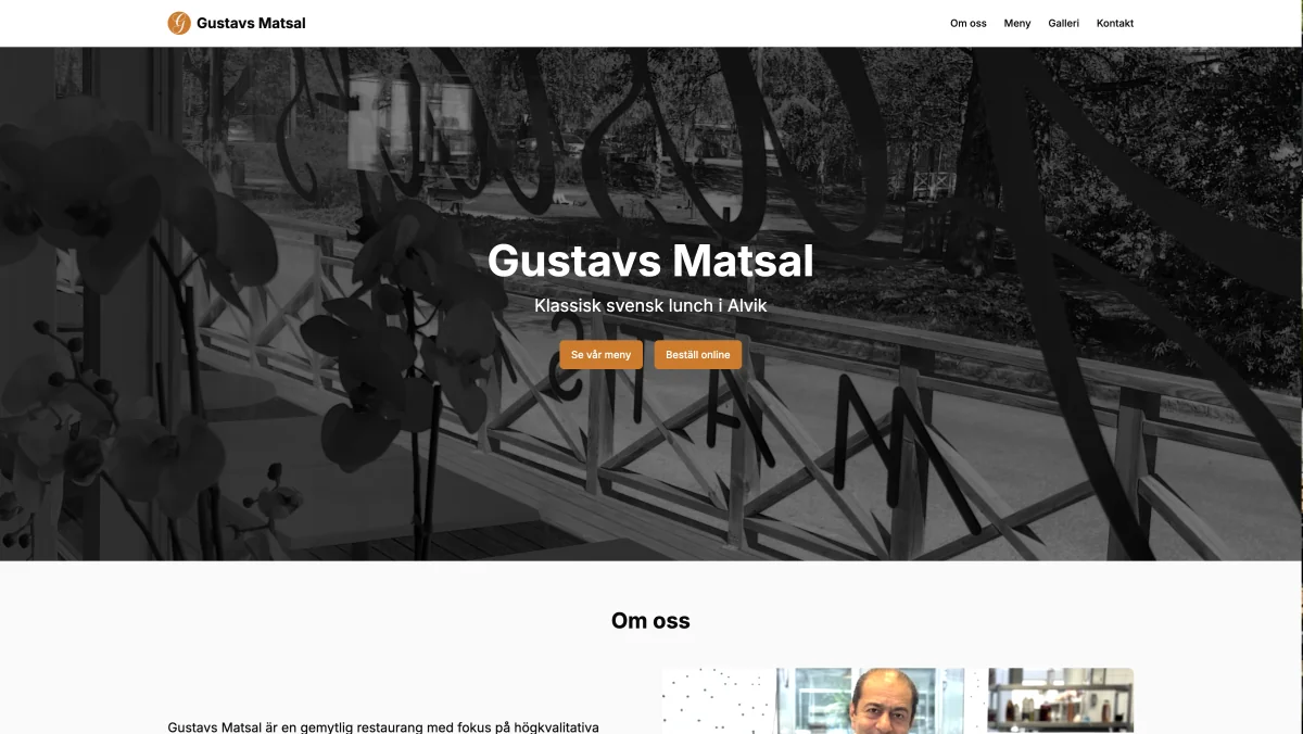 Gustavs Matsal website Vorher CYouMedia AI Visibility optimisation